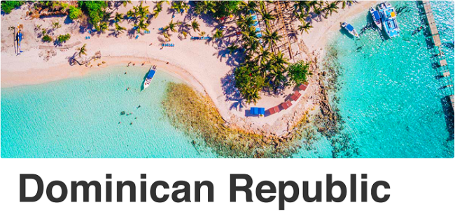 The Dominican Republic is a Caribbean nation that shares the island of Hispaniola with Haiti to the west. It's known for its beaches, resorts and golfing. Its terrain comprises rainforest, savannah and highlands, including Pico Duarte, the Caribbean’s tallest mountain. Capital city Santo Domingo has Spanish landmarks like the Gothic Catedral Primada de America dating back 5 centuries in its Zona Colonial district.