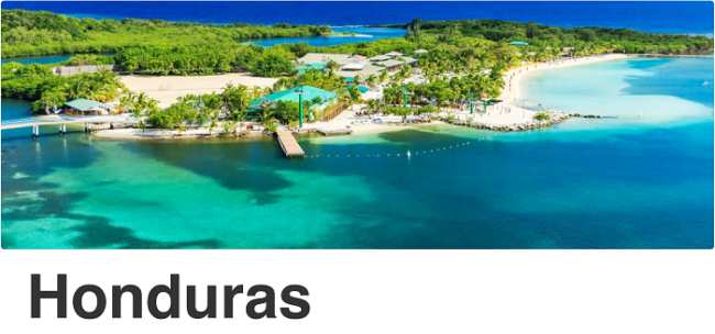 Honduras is a Central American country with Caribbean Sea coastlines to the north and the Pacific Ocean to the south. In the tropical rainforest near Guatemala, the ancient Mayan ceremonial site Copán has stone-carved hieroglyphics and stelae, tall stone monuments. In the Caribbean Sea are the Bay Islands, a diving destination that's part of the 1,000km-long Mesoamerican Barrier Reef.